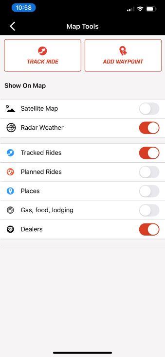 Ride Command Map Layers