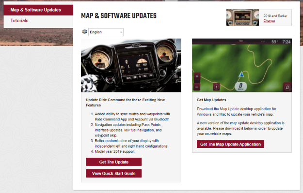 Maps and software update
