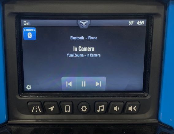 Ride Command Bluetooth Audio screen