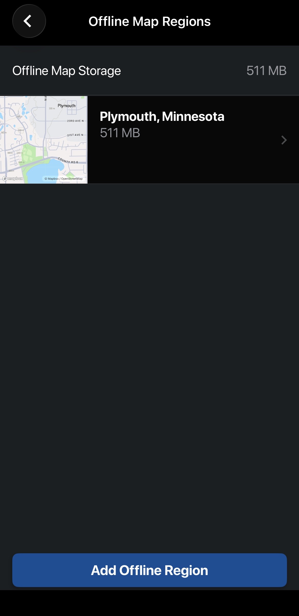 Add offline map region