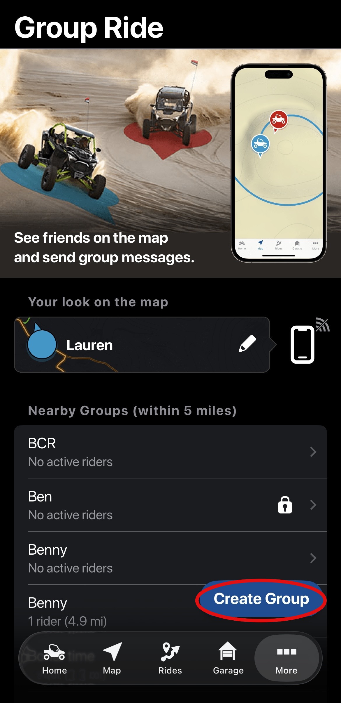 Group Ride Homepage
