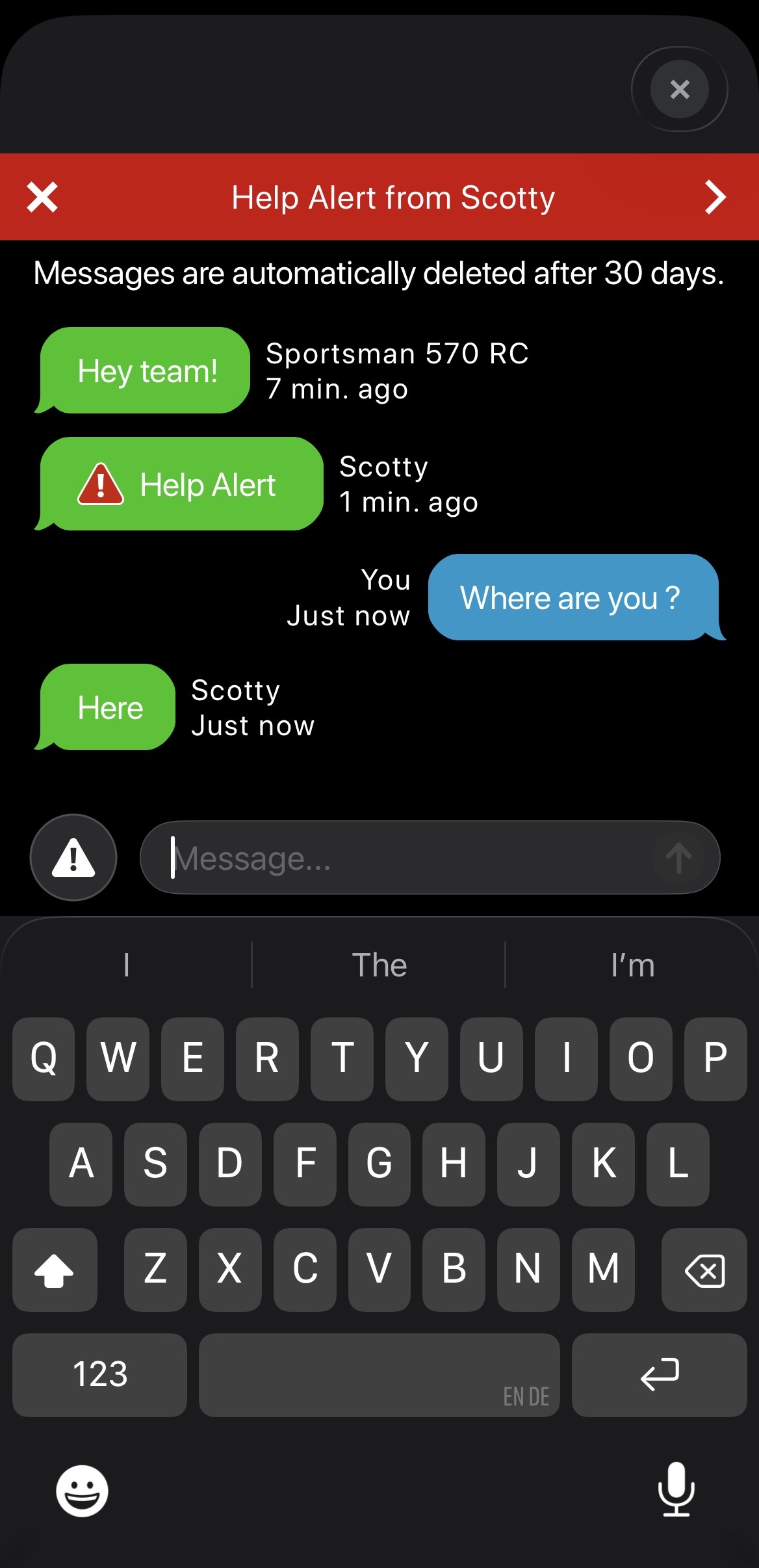 Group Ride Messaging