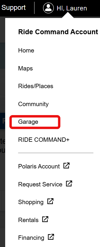 Dropdown Menu-Garage