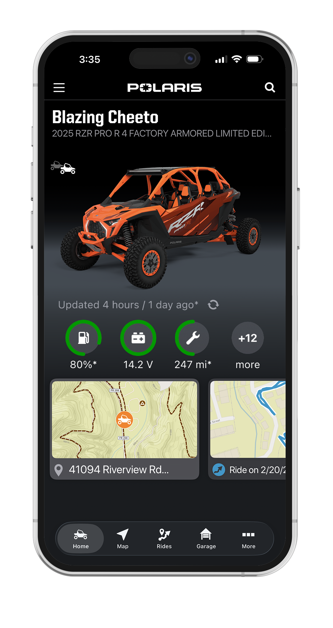 Polaris App Homepage