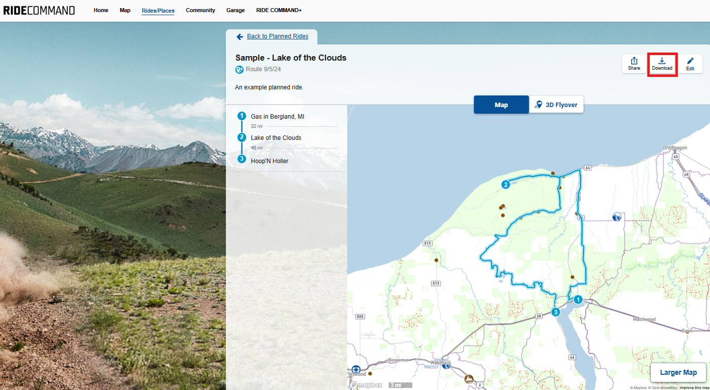 Download route