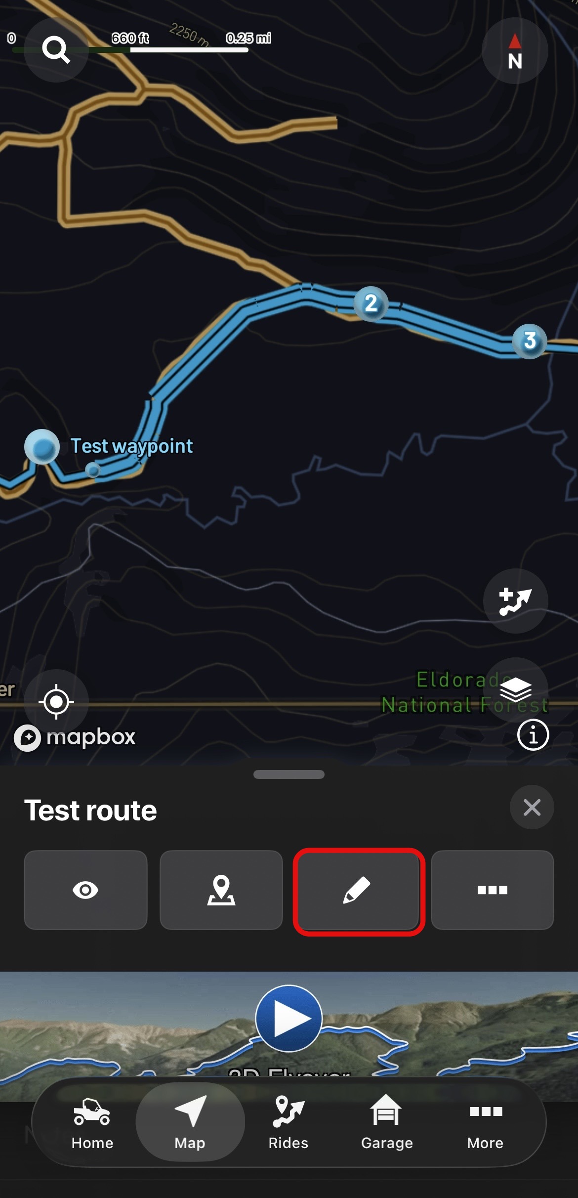 Edit planned ride