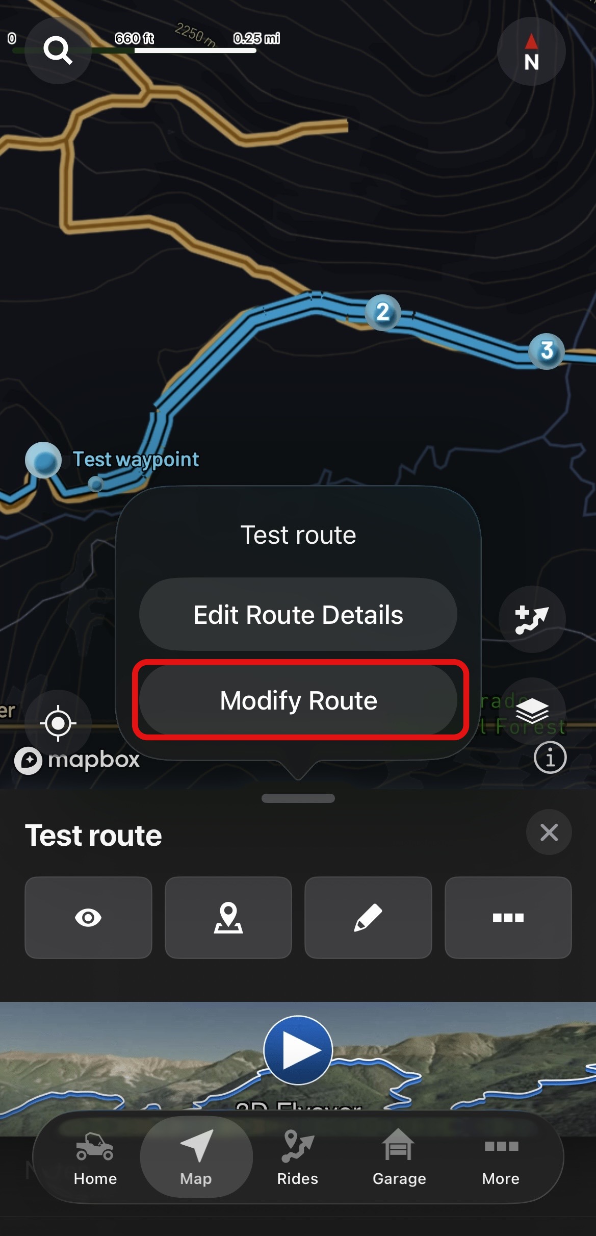 Modify Route