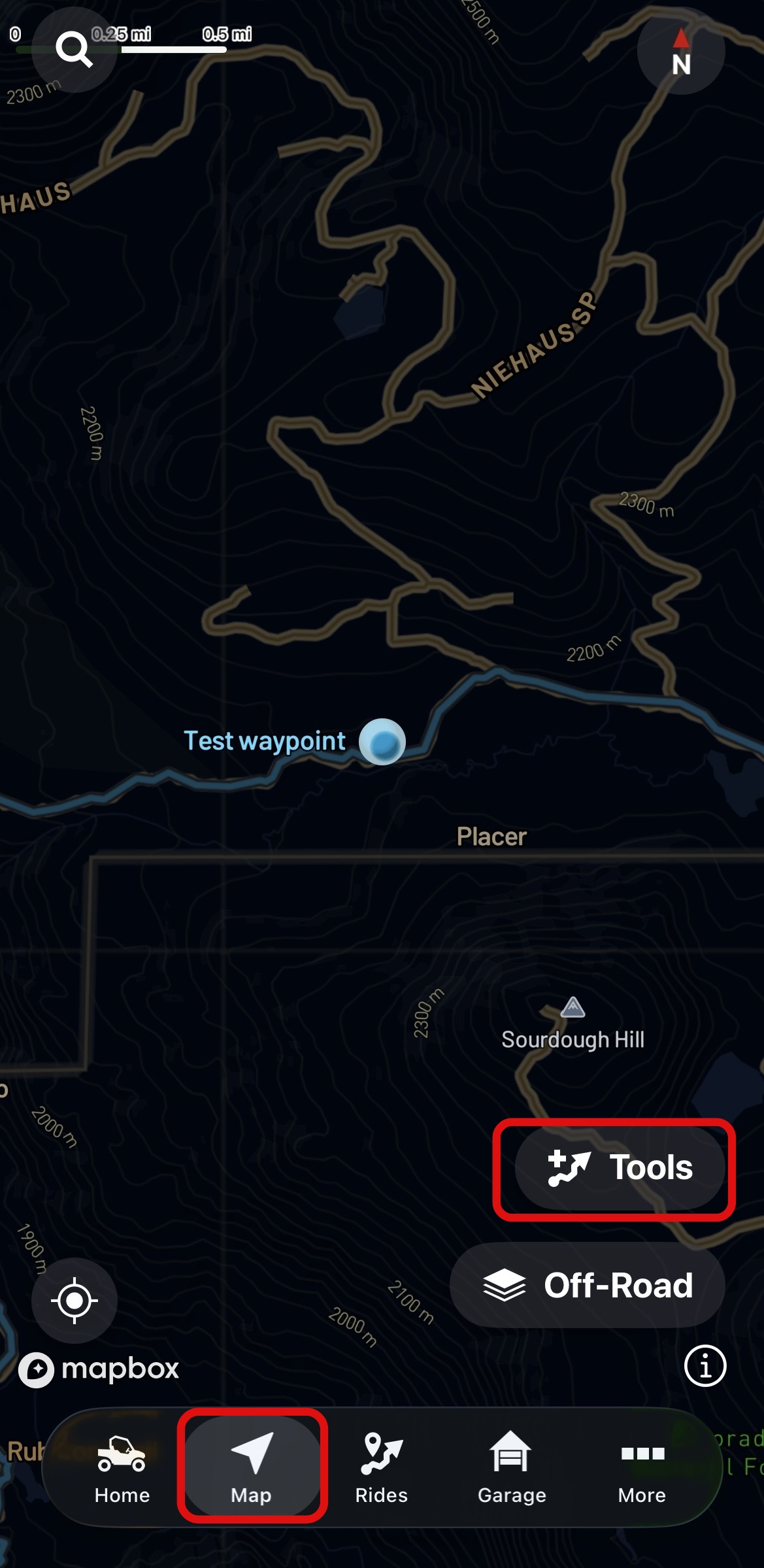 Tools on Map Page