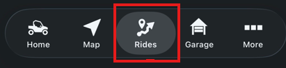 Rides from menu options