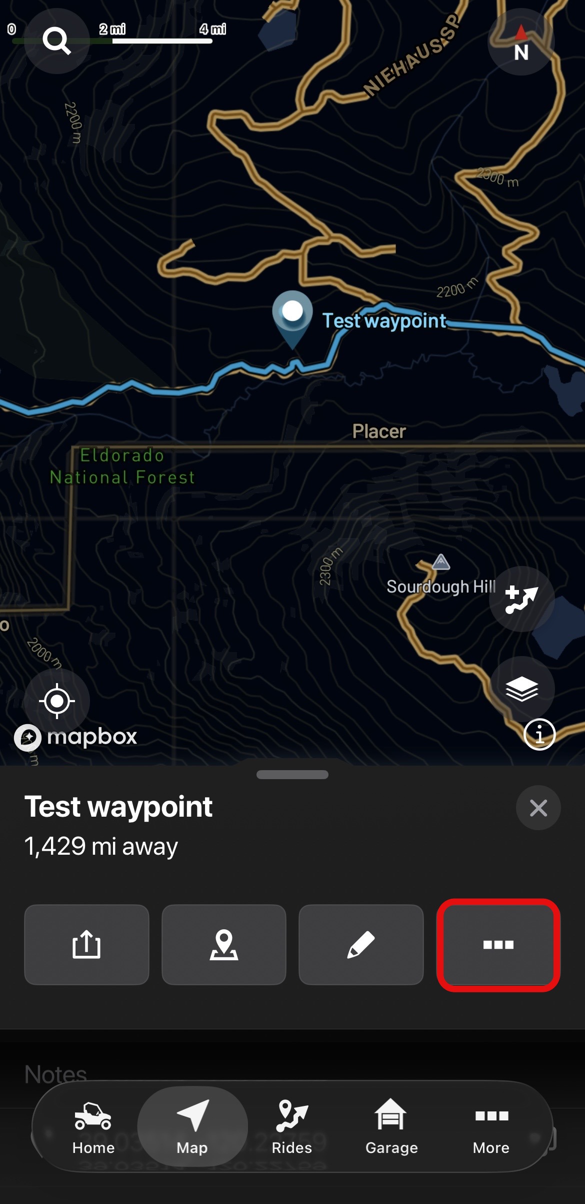 Waypoint menu