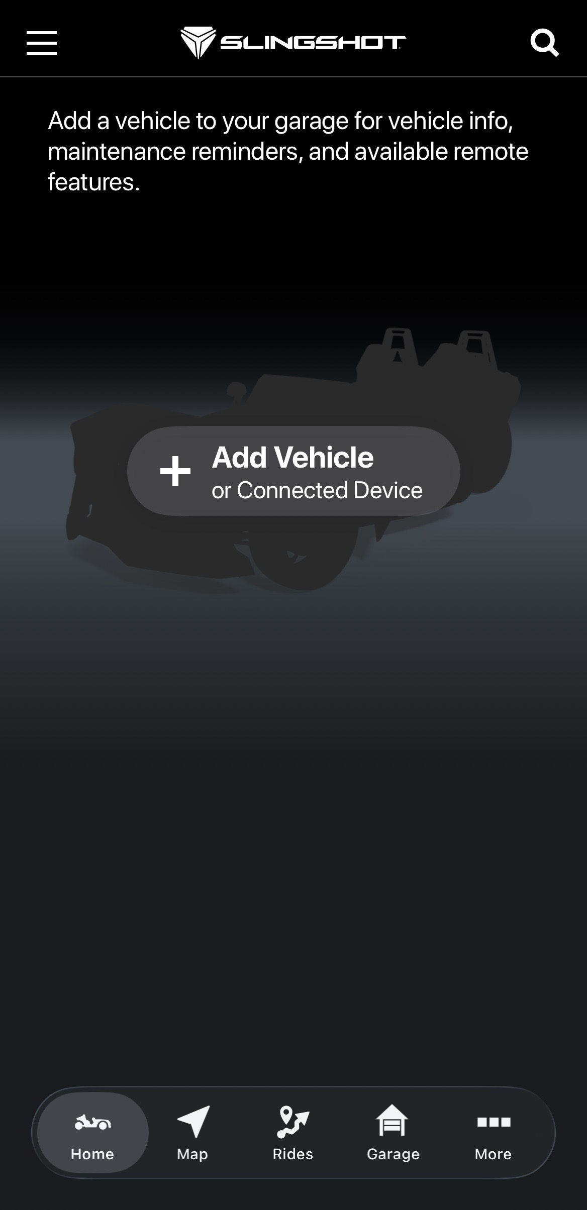 Slingshot App homepage