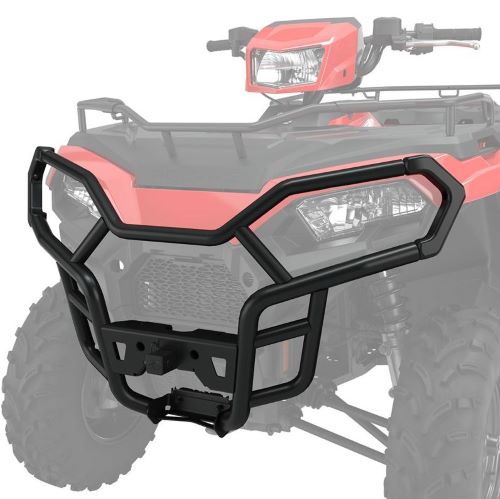 RockyParts ATV Front and Rear Bumpers Compatible with 2014-2019 Polaris Sportsman 450 570 & ETX,Front and Rear Bumper Set,Grille Protector 2pcs 