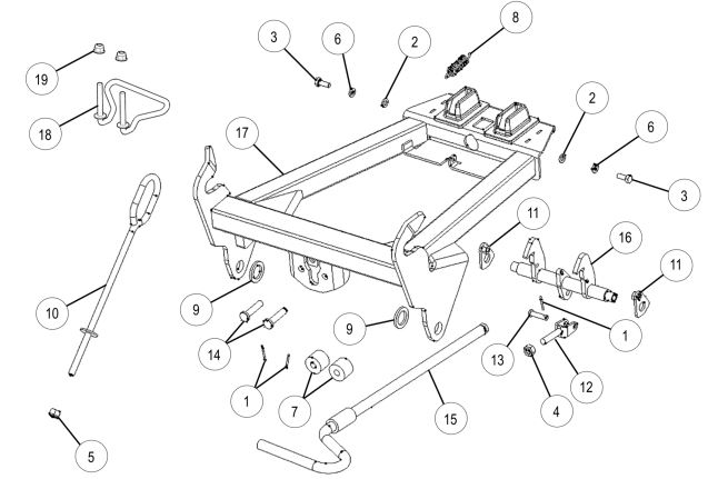 Integrated Plow Mount Frame Attachment drawing