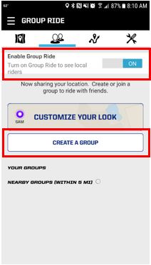 Create Group Ride