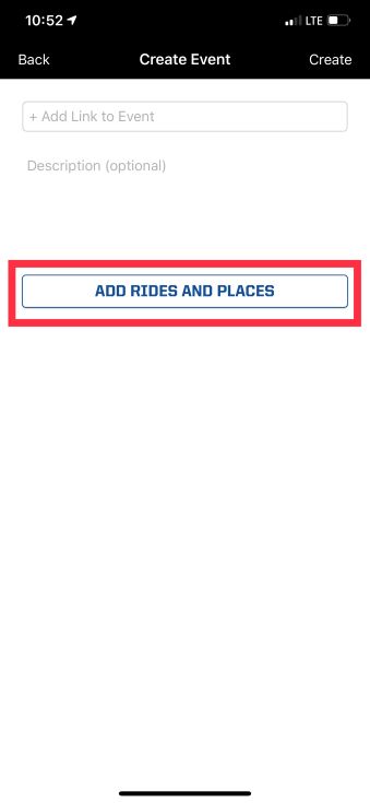 Add Rides and Places