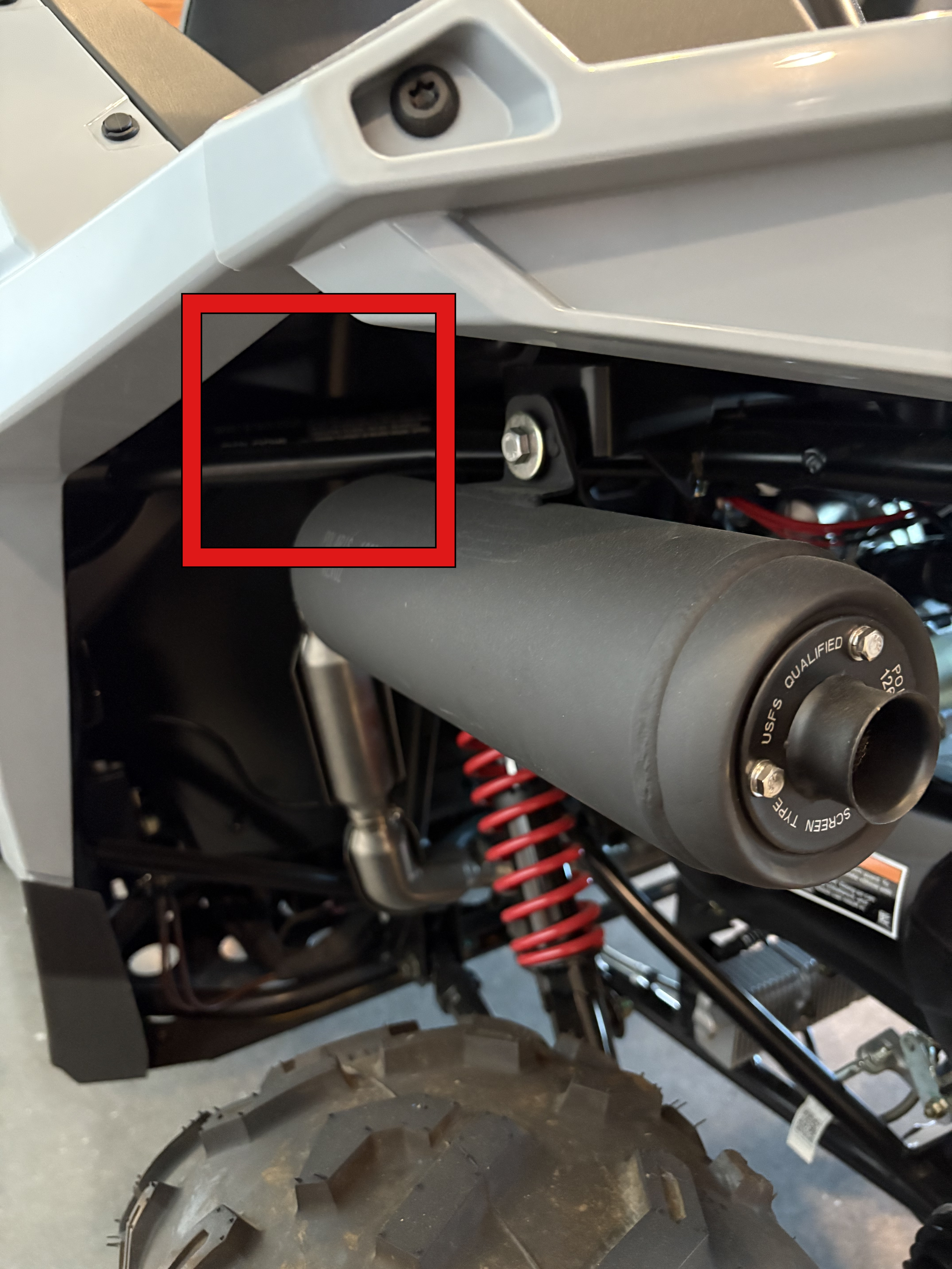 RZR 200 rear wheel well