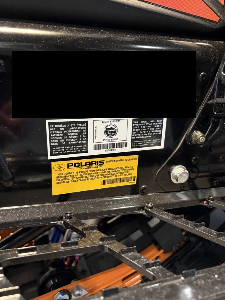 Emissions label zoomed in
