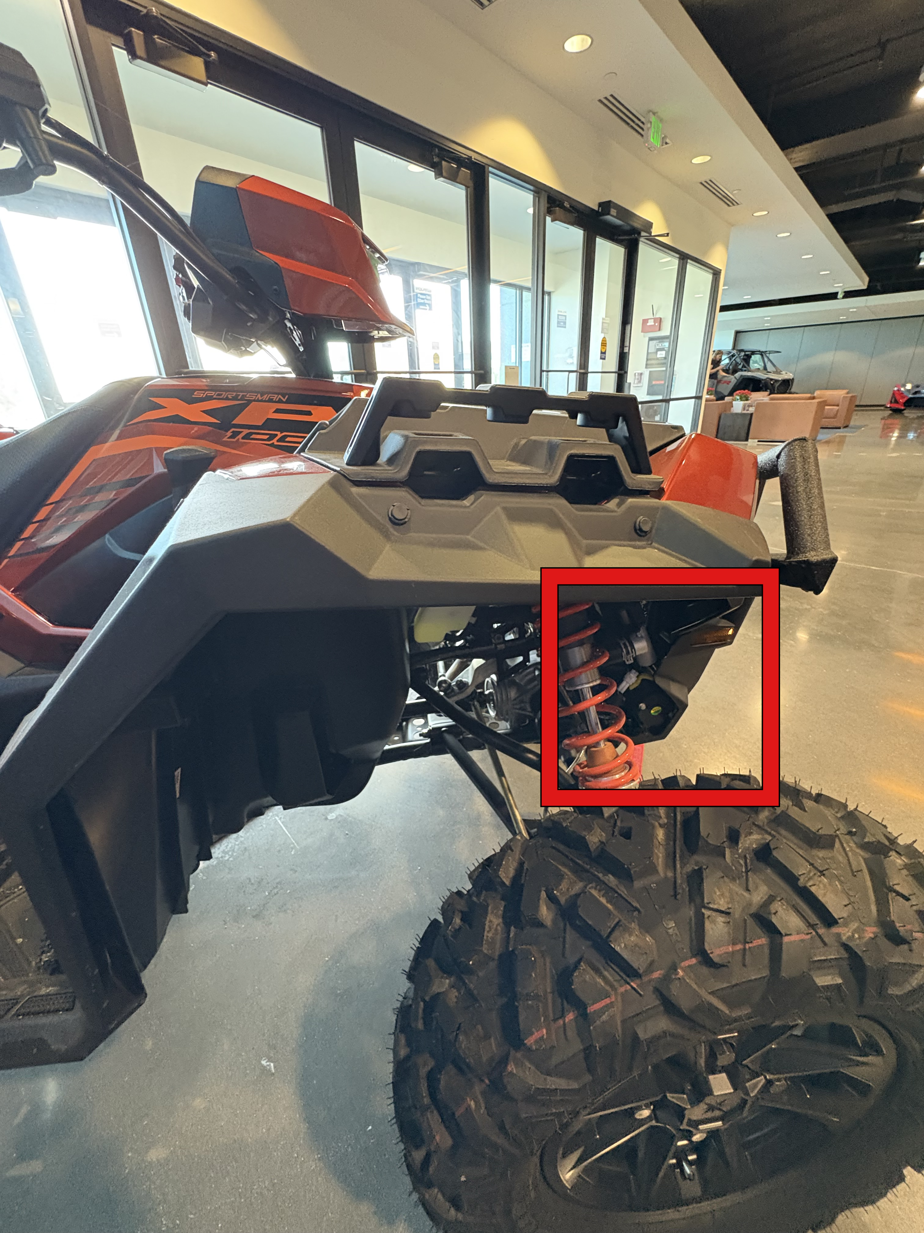 Emissions label location on Sportsman