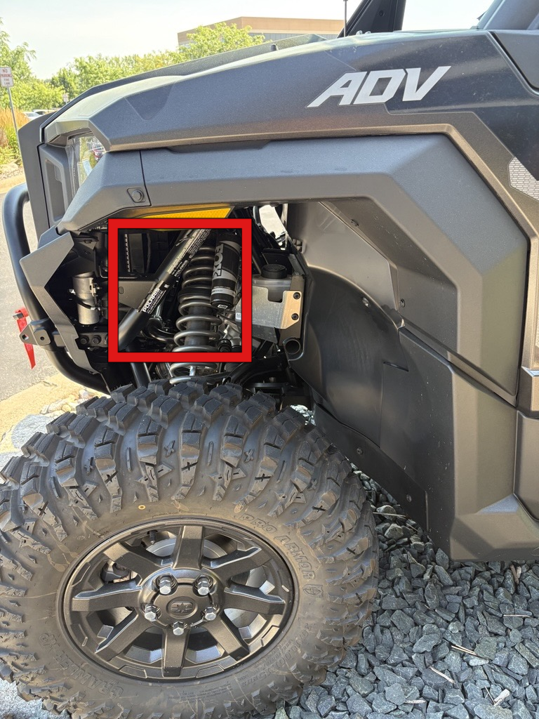 Emissions label location on Polaris XPEDITION