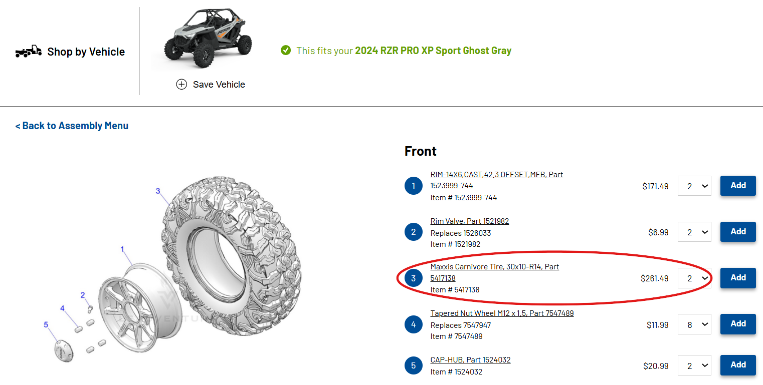 Front wheel details