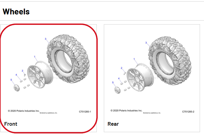 Front wheels