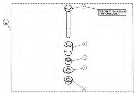 Anti rotation long bolt kit drawing