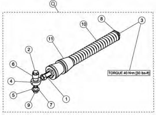 Anti rotation rear arm kit drawing