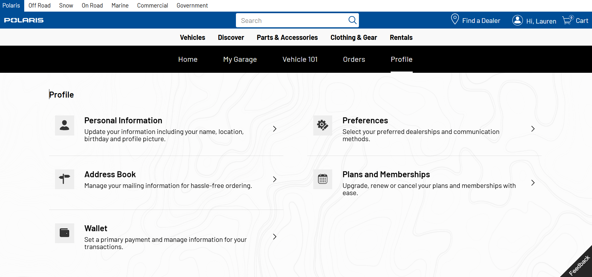 Profile Page
