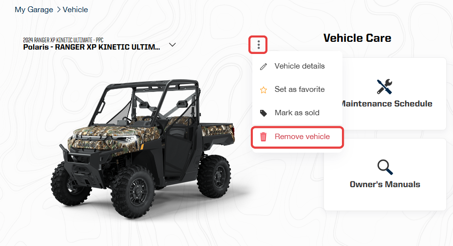 Remove vehicle