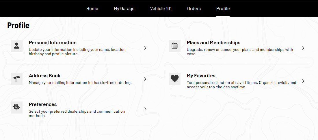 My Account Profile