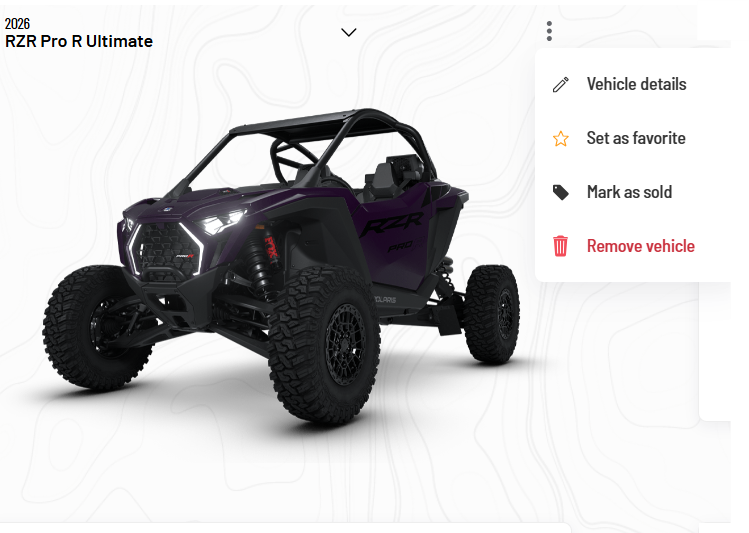 My Garage Vehicle Details