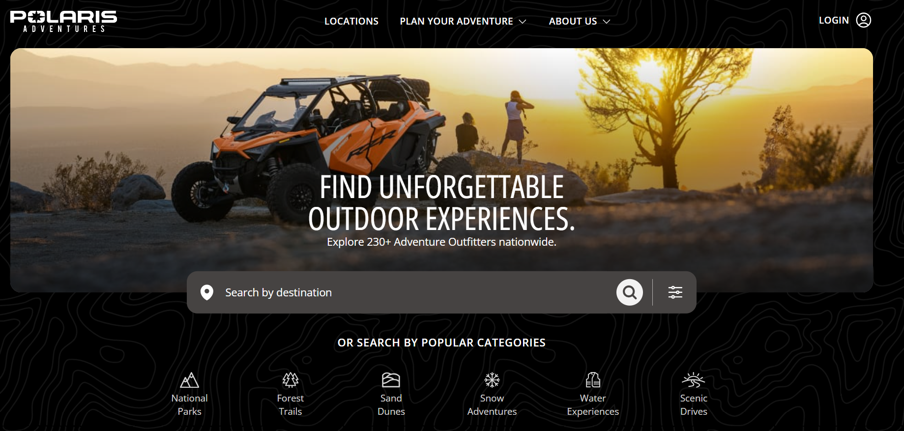 Polaris Adventures homepage