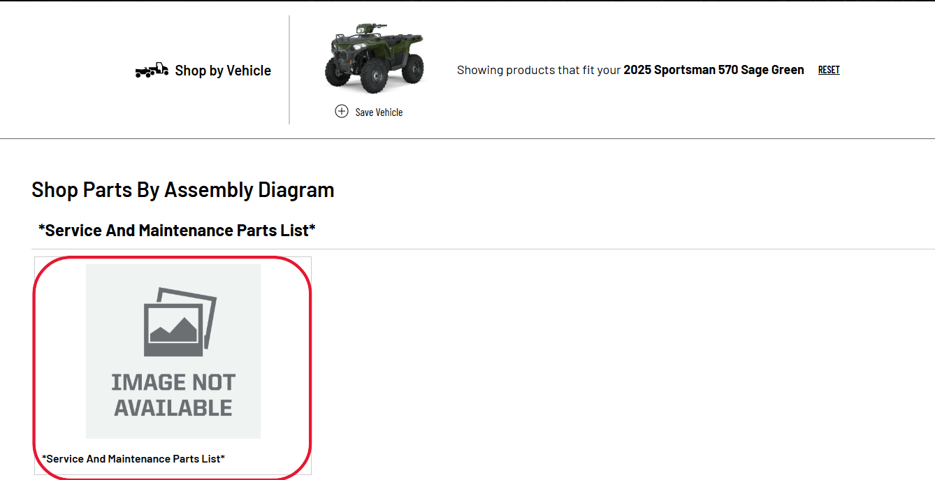 Service and maintenance parts