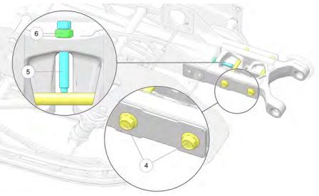 Drive chain tension adjustment diagram