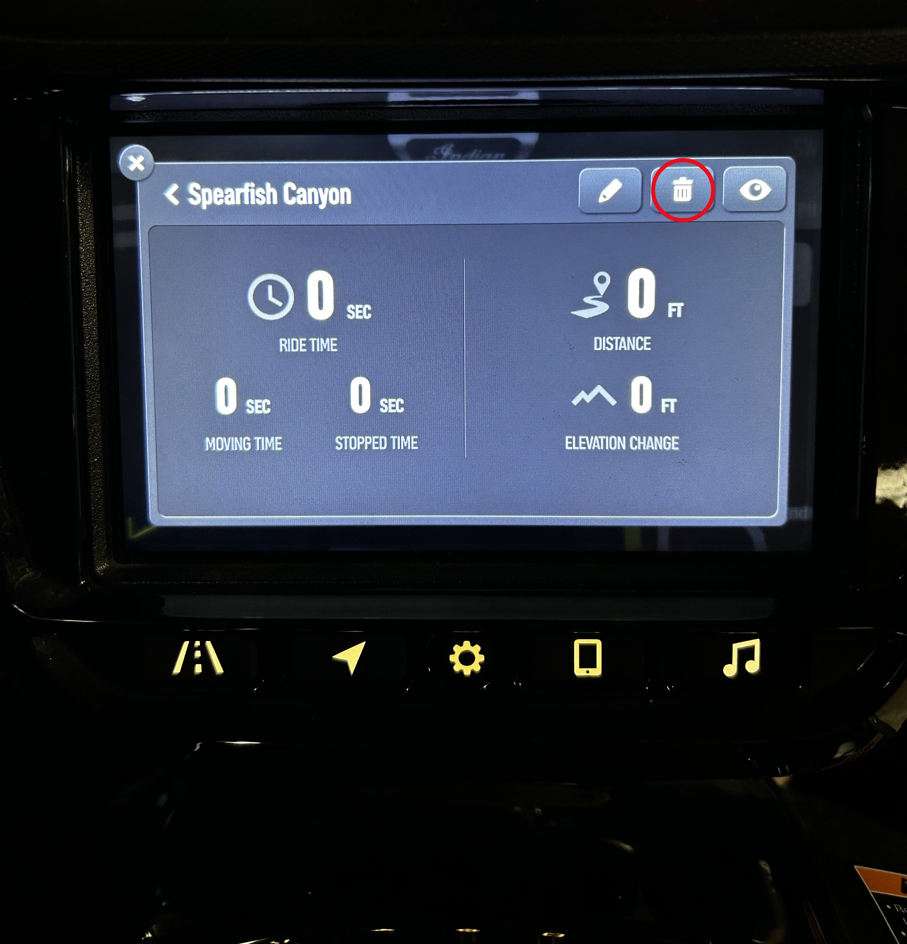 Tracked Ride Delete Icon