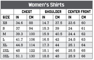 Women S Shoulder Size Chart