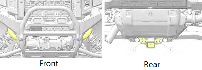 front and rear tie-down points