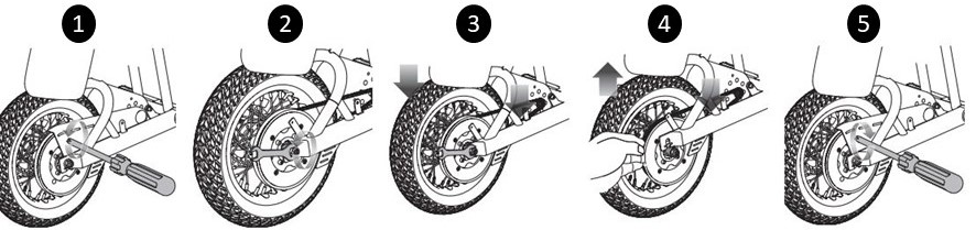 Chain and tire replacement diagram
